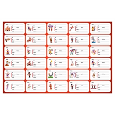 Carnival Theme School Notebook Labels